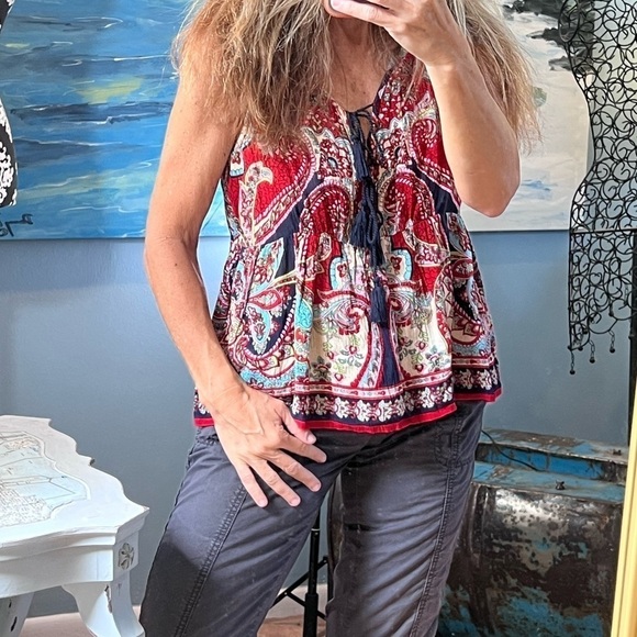 ⭐️Patrons of Peace, Boho Top, Super Soft, Washes So Well, Excellent Quality,S - Picture 11 of 13